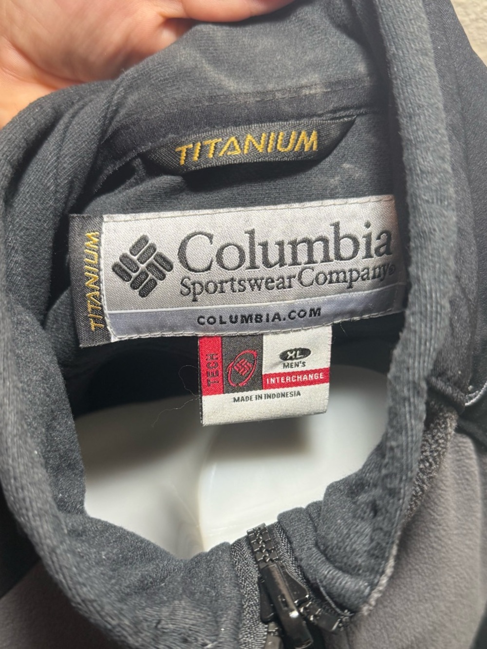 Columbia Titanium Full-Zip Fleece Jacket Grey \ Black Small - Picture 7 of 7